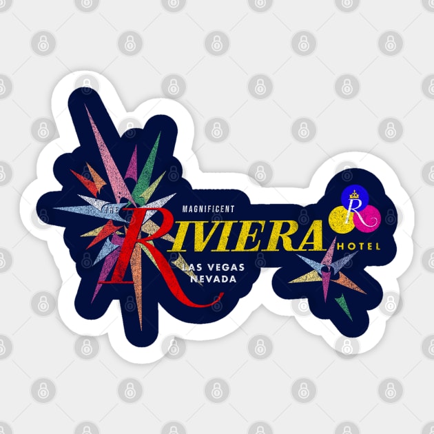 Retro Vintage Riviera Hotel and Casino Las Vegas Sticker by StudioPM71